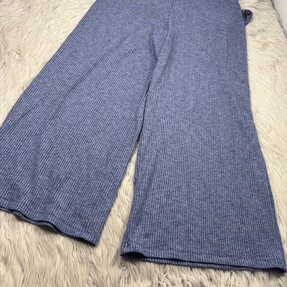 NWT Gap Women's XL Blue Soft Spun Square Neck Wide Leg Knit Jumpsuit - Picture 4 of 10